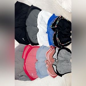 10 piece nike shorts - adult small